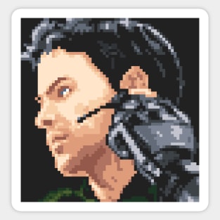 Chris Redfield Pixel Art Sticker